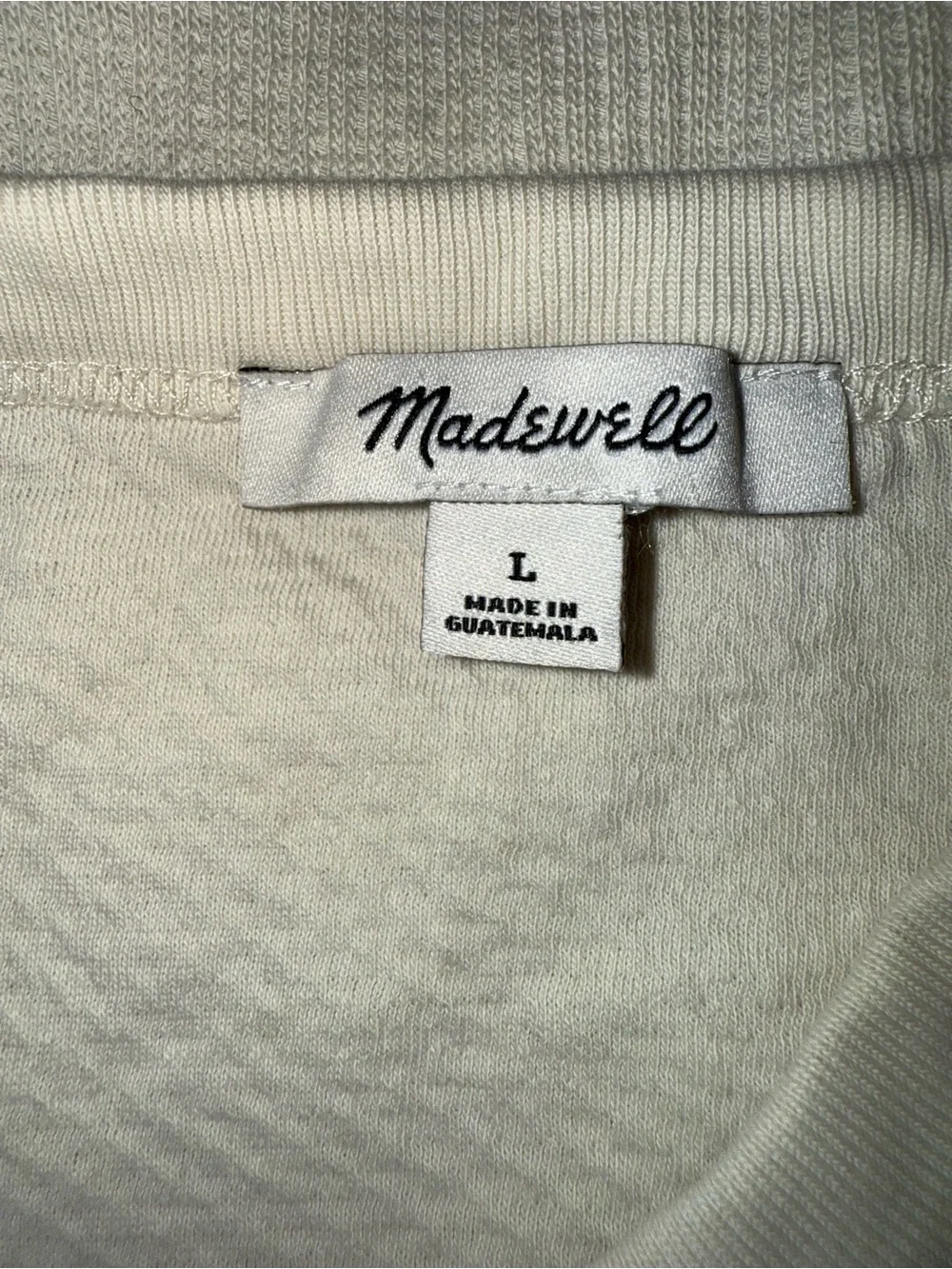 Madewell Thermal Long-Sleeve Tee 100% Cotton